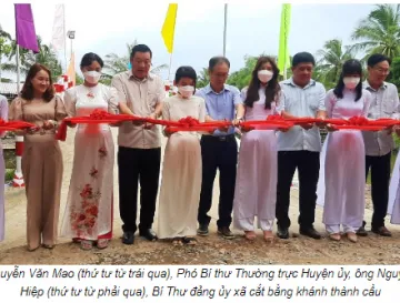 Xã Bình An, huyện Châu Thành khánh thành cầu Kênh Mới ấp An Lạc (cầu Hy Vọng Ceragem 2)