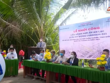 LỄ KHỞI CÔNG XÂY DỰNG CẦU HY VỌNG CERAGEM 02 XÃ BÌNH AN, HUYỆN CHÂU THÀNH, TỈNH KIÊN GIANG