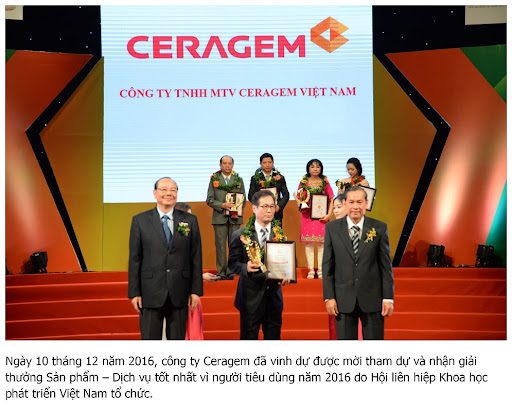 Ceragem – Vinh Danh “Sản Phẩm” – Dịch Vụ Tốt Nhất Cho Người Tiêu Dùng 2016