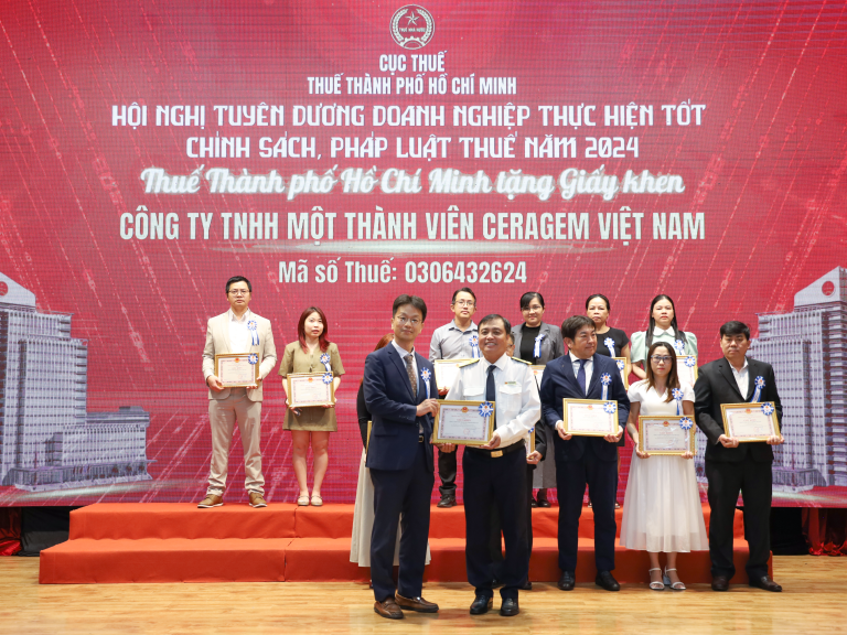 Ceragem Việt Nam được tuyên dương thực hiện tốt chính sách, pháp luật thuế